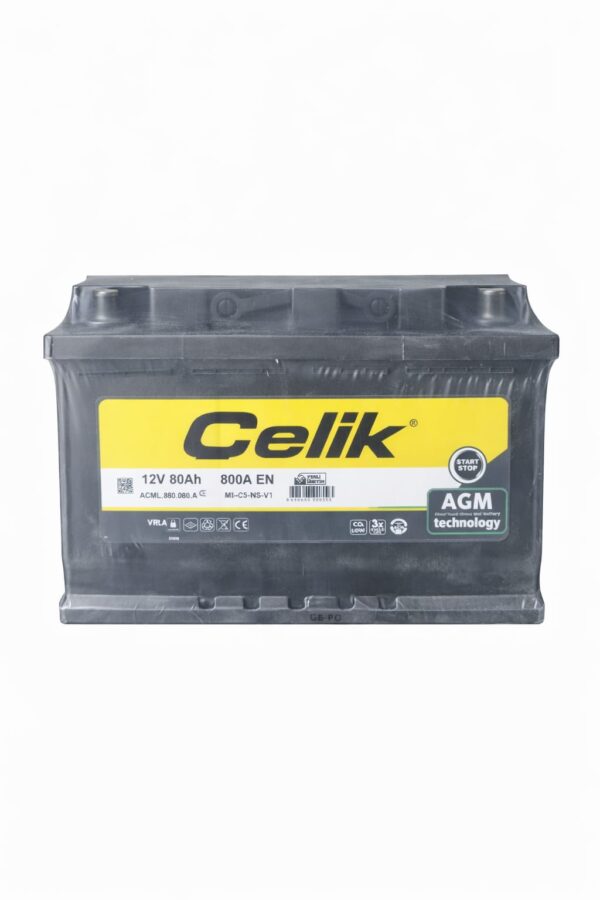 ÇELİK AKÜ 12V 80A AGM
